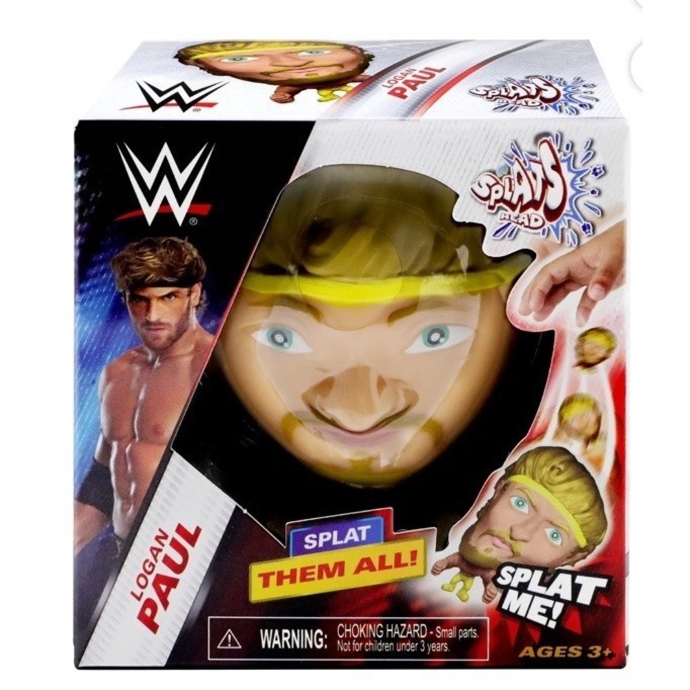 Logan Paul WWE Splats Head Smash Splat Squeeze Squishy Toy Rare NIB